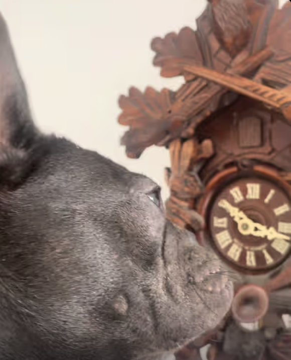 Frenchie repairs and instals old Cuckoo Clock !